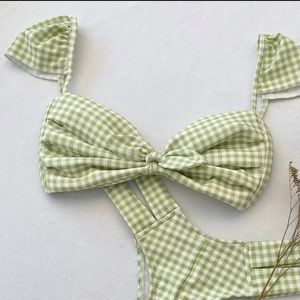 Vert Gingham Montce Swim Bikini